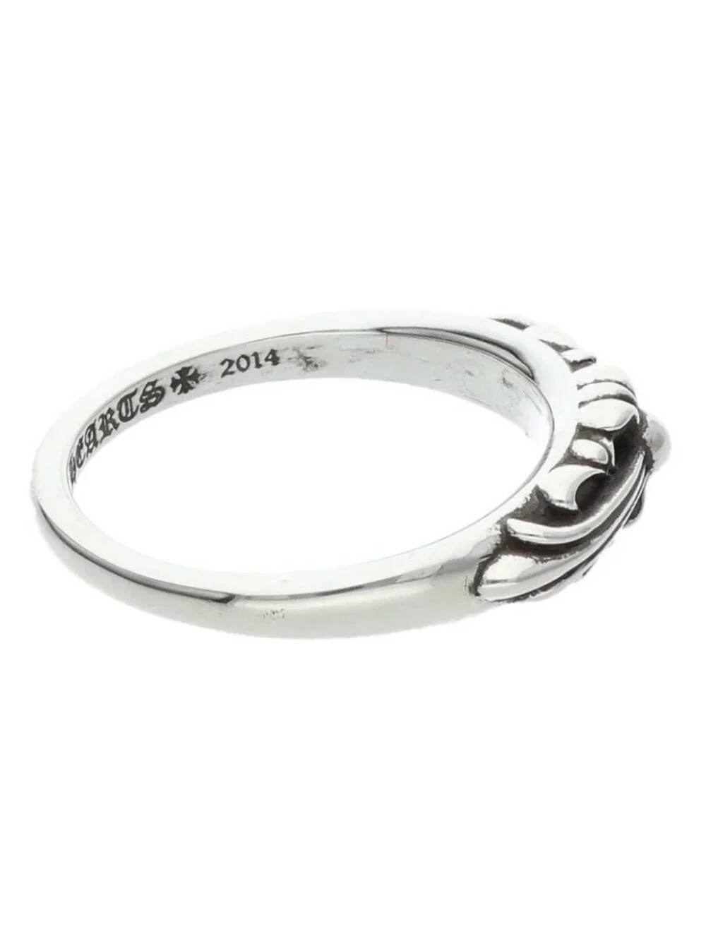 Chrome Hearts Baby Classic Floral Cross Silver Ring